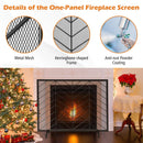 38 x 31 Inch Single Panel Fireplace Screen by LJGDeals