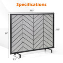 38 x 31 Inch Single Panel Fireplace Screen