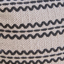 Lani - Handcrafted Fabric Pouf, Durable Cotton Square - Natural / Black by Unique Piece Furniture
