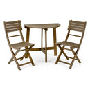 Outdoor 3 Piece Half Round Folding Bistro Set by HouseOfZazla