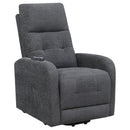 Lyle - Upholstered Power Massage Chair With Heat And Remote Control - Charcoal by HouseOfZazla