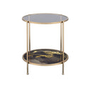 Fiorella - Marble Print Glass Table by Unique Piece Furniture