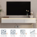 Floating TV Stand with LED Lights & Power Outlet