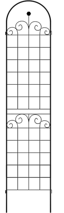 4 Pack Metal Garden Trellis for Climbing Plants Outdoor 86.7" x 19.7" Rustproof Plant Support Rose Trellis Netting Trellis Black