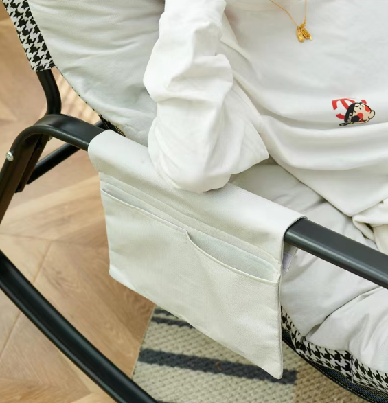 Samba Rocking Chair with Extra-Wide Technical Leather Upholstered Gliding Chair, photo 2 of 9