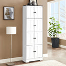Tall Storage Cabinet With 8 Doors And 4 Shelves, Wall Storage Cabinet For Living Room, Kitchen, Office, Bedroom, Bathroom by HouseOfZazla