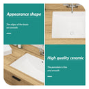Modern Ceramic Undermount Bathroom Sink With Overflow, High Quality by HouseOfZazla