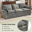 Modern 3 Seater Sofa With Side Storage Pockets For Living Room by HouseOfZazla