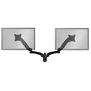 Sit-Stand Wall Mount Monitor Arm: Extended Dual Screen Black