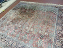 6' X 6' Vintage Handmade Fine Indian Silk Rug Kashmir Square Nice