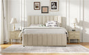 Upholstered Platform Bed With Twin Size Trundle And 3 Drawers by HouseOfZazla