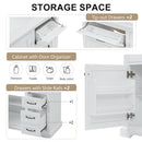 36" Bathroom Vanity With Sink, 2 Tip-Out Drawers, Soft Close Hinges