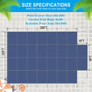 Pool Safety Cover, Fits 18 X 36Ft Rectangular Inground Winter Swimming Pools, High Strength Mesh - Blue
