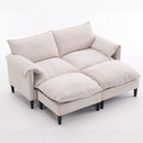 Convertible Combination Sofa With Footstools With Storage by Unique Piece Furniture