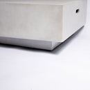 Propane Gas Fire Pit Table, 50000 Btu, Rectangular For Outside - Light Gray by HouseOfZazla