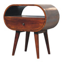 Large Chestnut Circular Bedside by HouseOfZazla