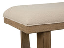 Tristan - Upholstered Backless Bench With U-Shaped Legs - Swiss Coffee by Unique Piece Furniture
