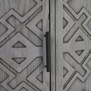 Accent Storage Cabinet Sideboard Wooden Cabinet with Antique Pattern Doors for Hallway, Entryway, Living Room, Bedroom