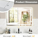 Defogging LED Bathroom Mirror with Memory Function and Anti-Fog by LJGDeals