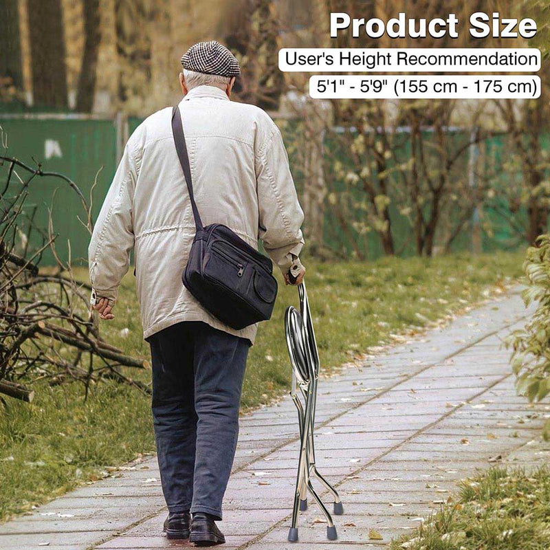 Yescom Medical Folding Walking Cane w/ Seat Lightweight Stool