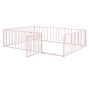 Metal Floor Bed Frame With Fence And Door by Unique Piece Furniture