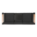 Giovanna 3-Seater Sofa with Aluminum Frame and Water-Repellent Cushions - Black by HouseOfZazla