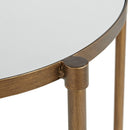 Bedford - Oval Mirror Accent Table - Antique Bronze by HouseOfZazla