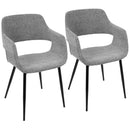 Margarite - Contemporary Dining / Chair (Set of 2) - Black / Gray by HouseOfZazla