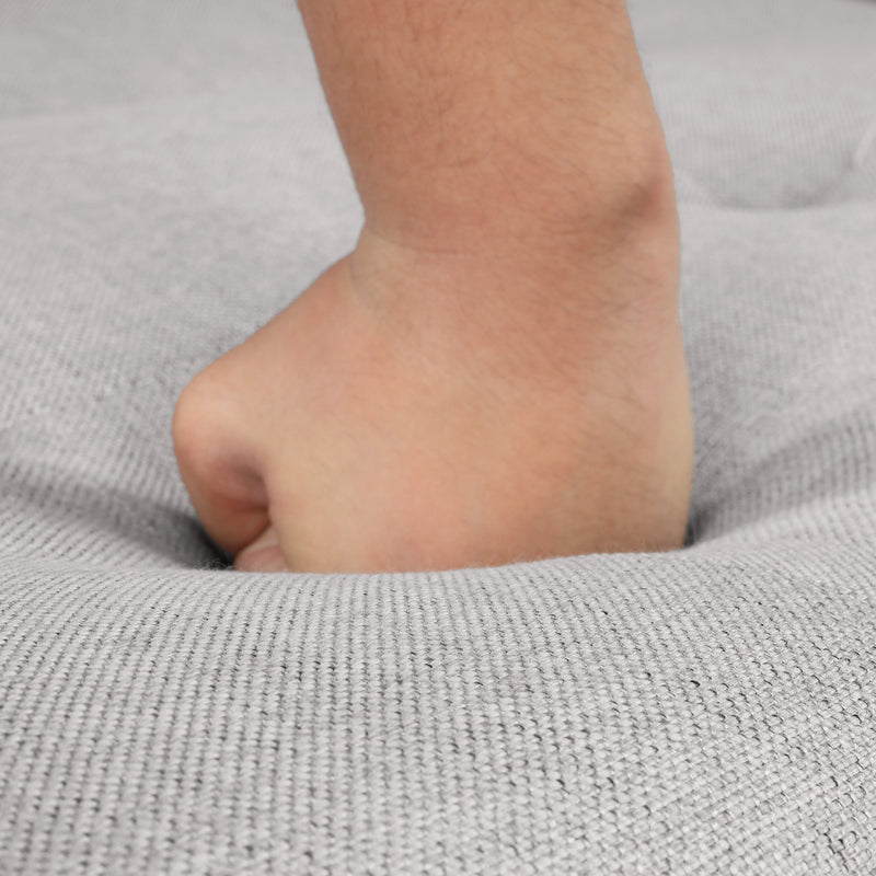 80.3" Pull Out Sofa Bed Modern Padded Upholstered Sofa Bed, Linen Fabric 3 Seater Couch with Storage Chaise and Cup Holder, Small Couch for Small Spaces