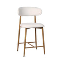 Counter Height Bar Stools Set of 2 with Curved Backrest