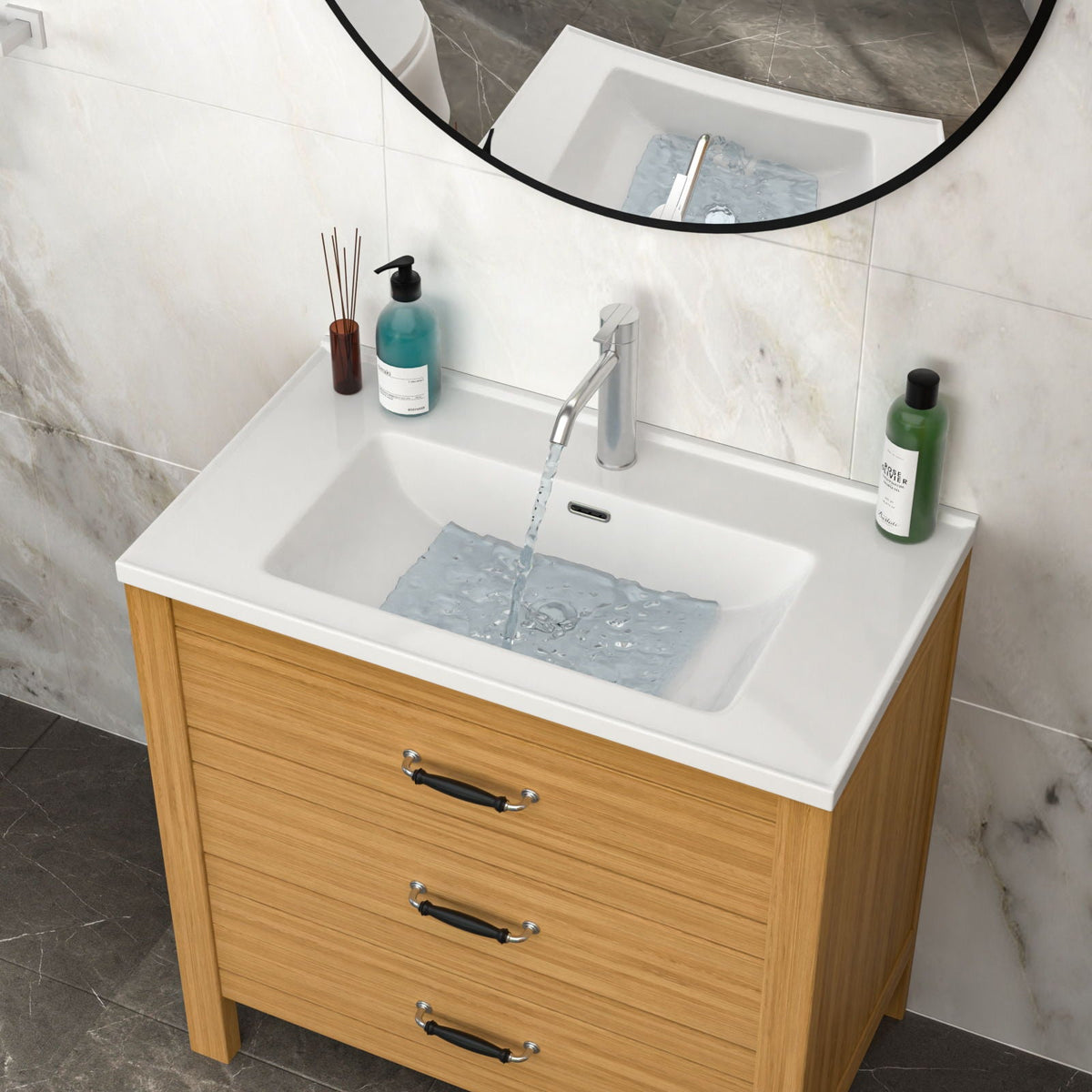 Modern Rectangular Vanity Top With Overflow For Bathroom, photo 7 of 19