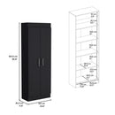 Clinton - Pantry Cabinet Kitchen Storage - Black by HouseOfZazla