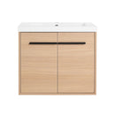 Bathroom Vanity Set With Resin Countertop Sink, 2 Doors