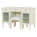 Multi Functional 2 In 1 Vanity Desk With Flip Top Mirror Material - White Oak by Unique Piece Furniture