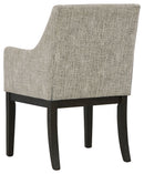 Burkhaus - Dining UPH Arm Chair (Set of 2) - Beige / Dark Brown