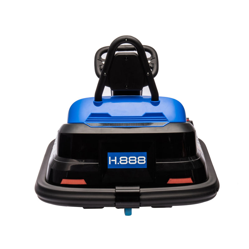 6V Kids Ride on Electric Go Kart Bumper Car W/Parents Remote Control,Three Speed Adjustable,LED Lights,Horn,Bluetooth,Player&360Spin,Vehicle body with Anti-collision padding for 18m+.