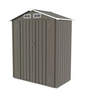 5 X 3 Ft Compact Metal Outdoor Storage Shed With Pitched Roof, Lockable Door - Gray by HouseOfZazla