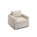 3 Seat Module Sectional Sofa Couch With 2 Ottoman,Seat Cushion and Back Cushion Removable and Washable,Cream