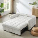 Loveseat Sofa Pull-Out Bed With Adjustable Backrest, 3 USB Ports And 2 Lumbar Pillows For Living Room by HouseOfZazla