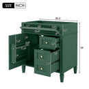 Bathroom Vanity With 2 Drawers And Tip-Out Drawer, Storage Cabinet by HouseOfZazla