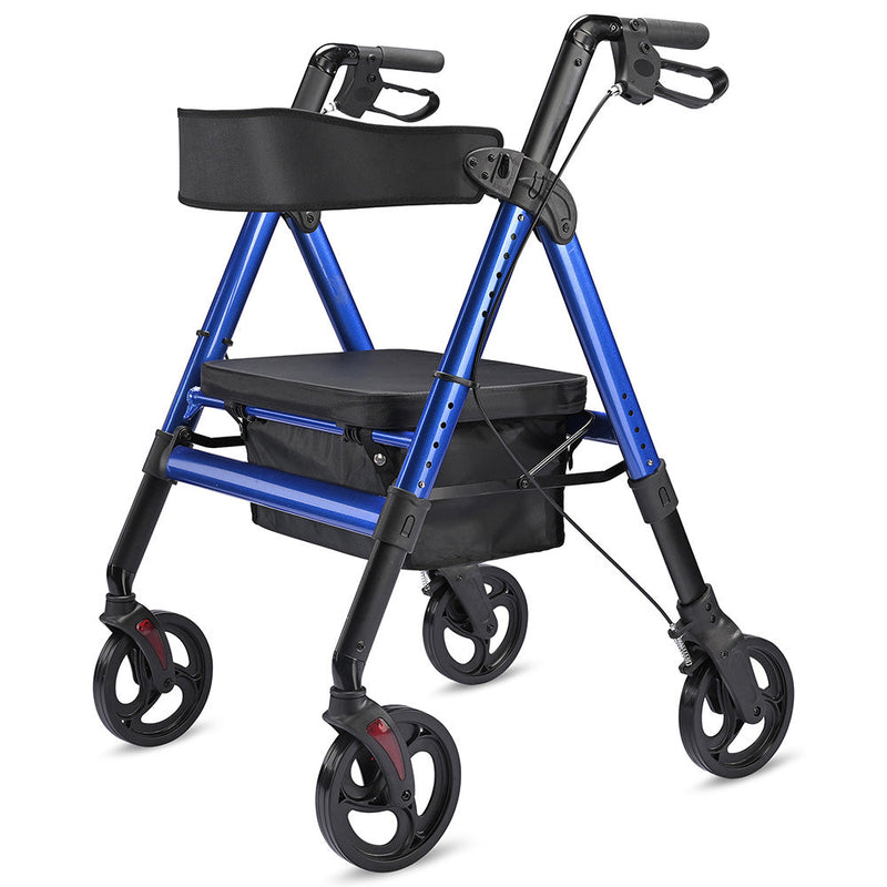 Yescom Rollator Walker with Seat Backrest 8" Casters 450lbs Capacity