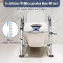 Yescom Raised Toilet Seat w/ Handles Height Adjustable Holds 375lbs