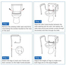 Yescom Handicap Toilet Safety Rail Grab Bar 375lbs Support Adjustable