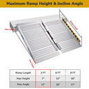 Yescom Wheelchair Ramp 600lb Capacity 2'x29" Aluminum Single-Step