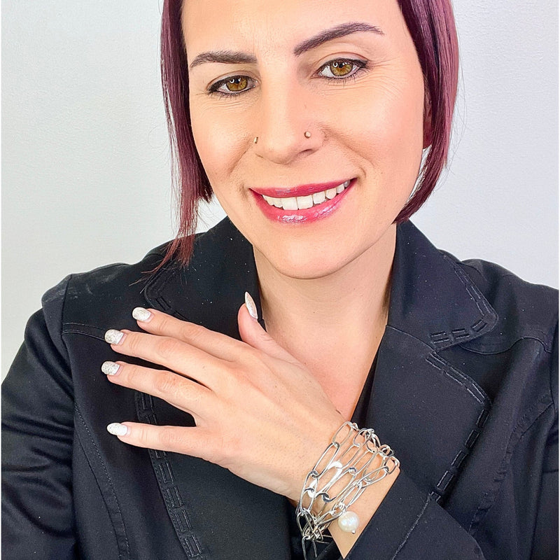 39" Freshwater Pearl Clip Necklace, Convertible to Bracelet or Belt by Balaam Jewelry