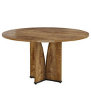 39" Round Dining Table, Farmhouse Kitchen Table for 4 People