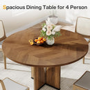 39" Round Dining Table, Farmhouse Kitchen Table for 4 People