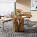 39" Round Dining Table, Farmhouse Kitchen Table for 4 People