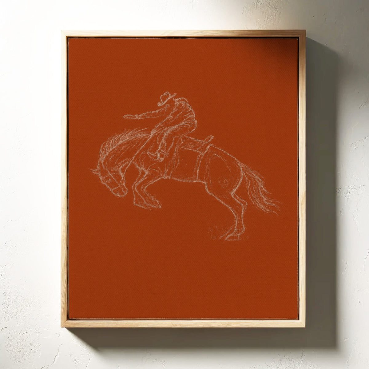 Minimalist Bronco Rider Sketch, photo 4 of 19