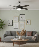 52" Europa IV 4-Blade Ceiling Fan Oil Rubbed Bronze Finish with Integrated LED Light